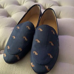 Tiger print loafers